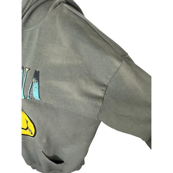 Nirvana Smiley Face Hoodie Sweatshirt - Picture 6 of 9